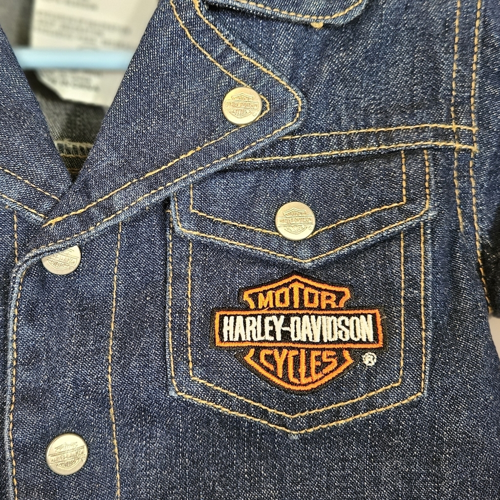 Harley Davidson | Vintage Kids Denim Jacket - Picture 3 of 6
